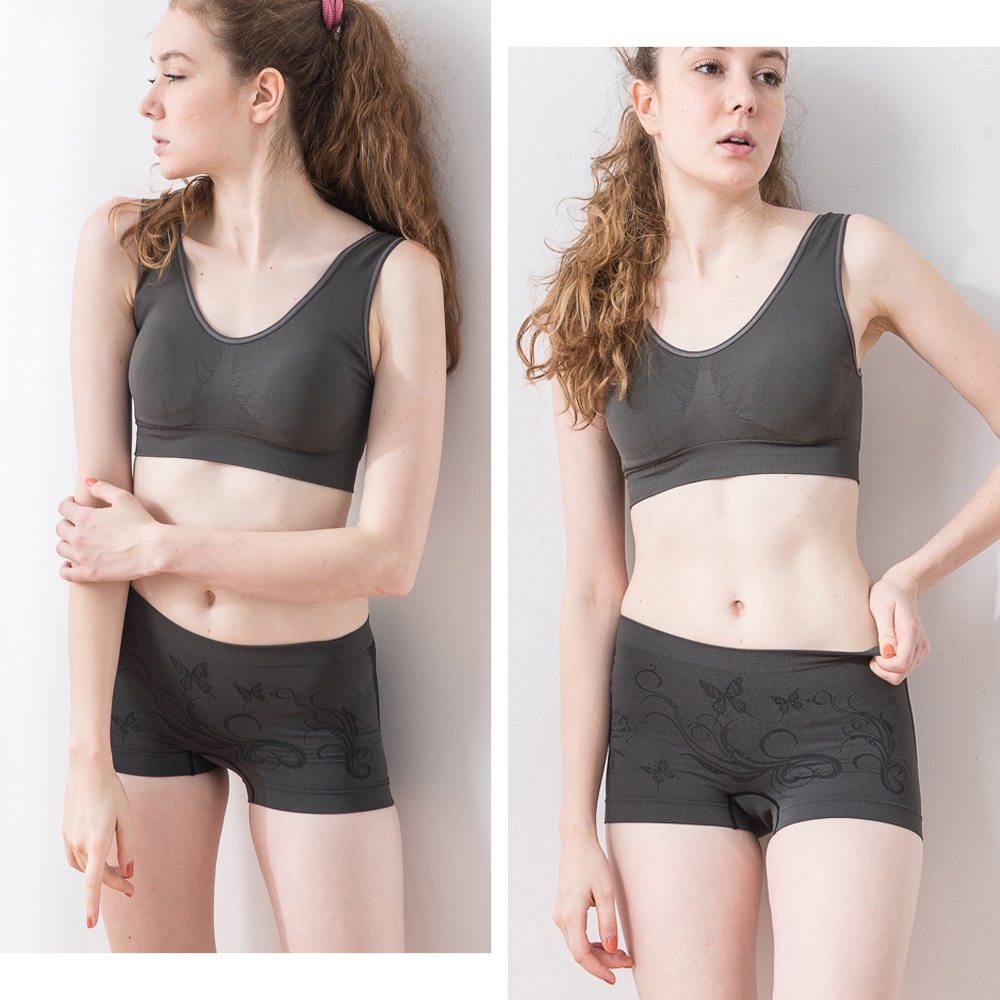 【現貨】MIT台灣製 竹炭抗菌無縫低腰平口褲 P23922, , large