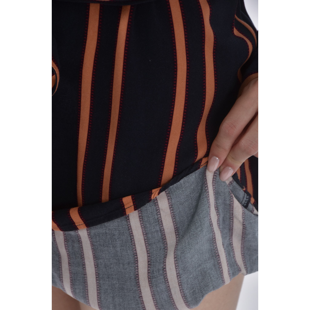 (S) cotton on條紋黑色綁帶洋裝二手衣, , large