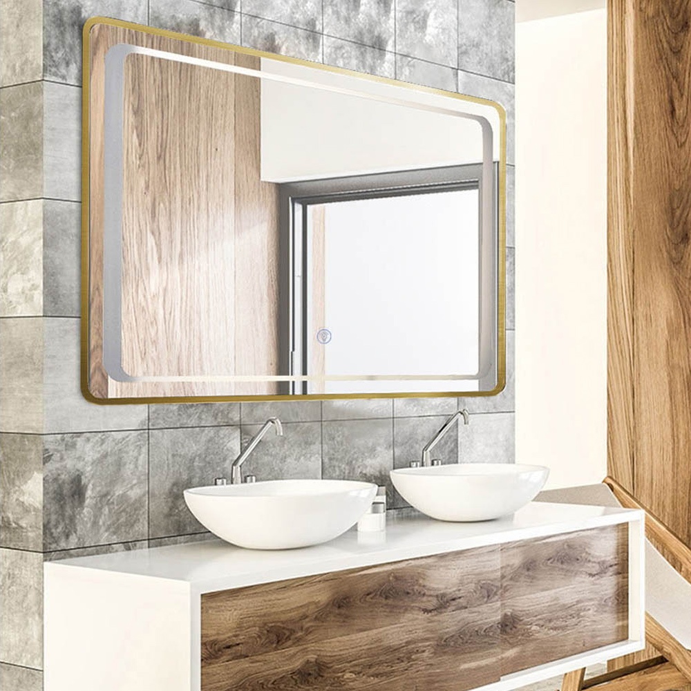 【H&R安室家】 慕尼黑 智能LED發光觸控燈鏡(掛鏡/浴鏡/化妝鏡/鏡子) ZA0198, , large