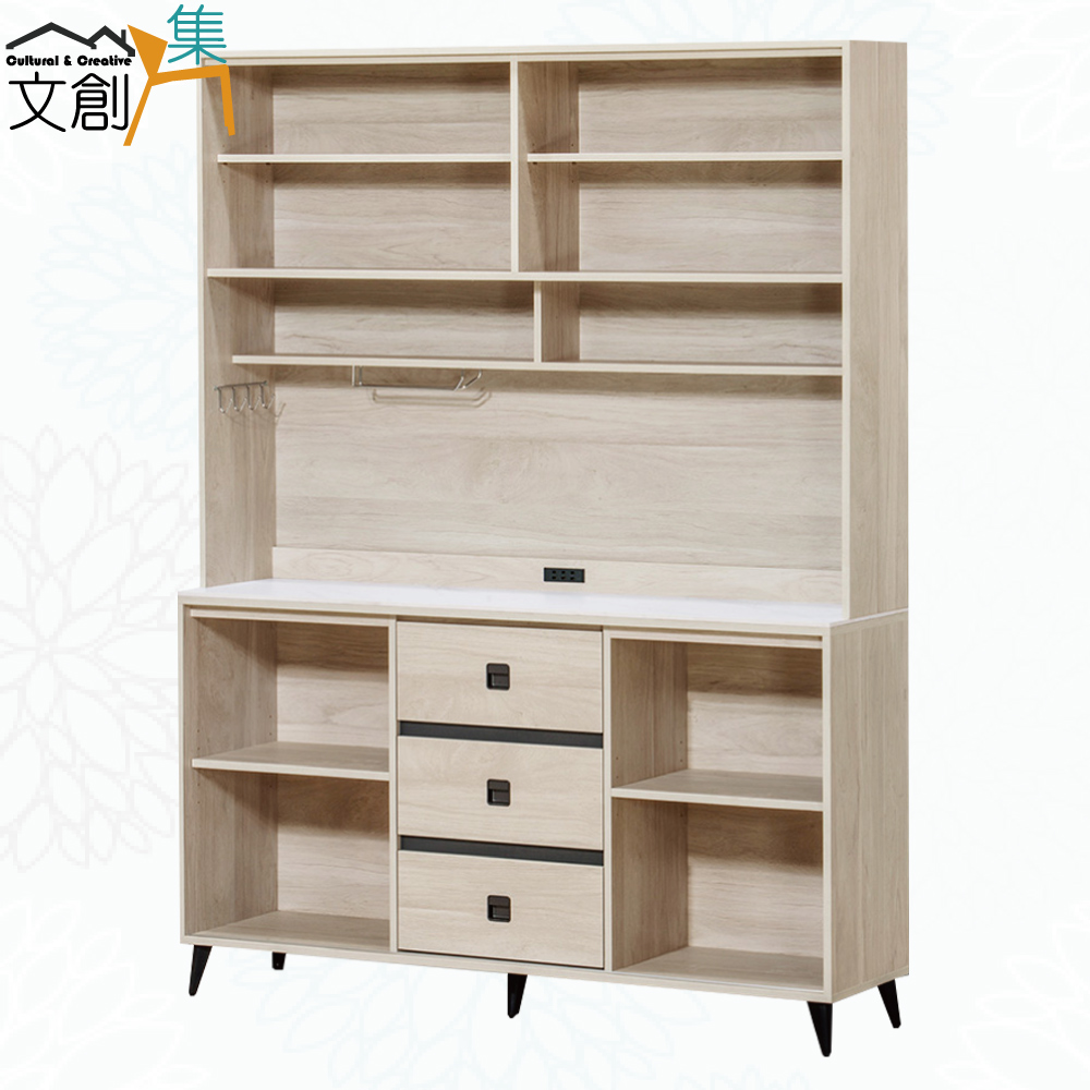 【文創集】蓋曼5.3尺岩板鋁門高餐櫃組合(客約商品), , large
