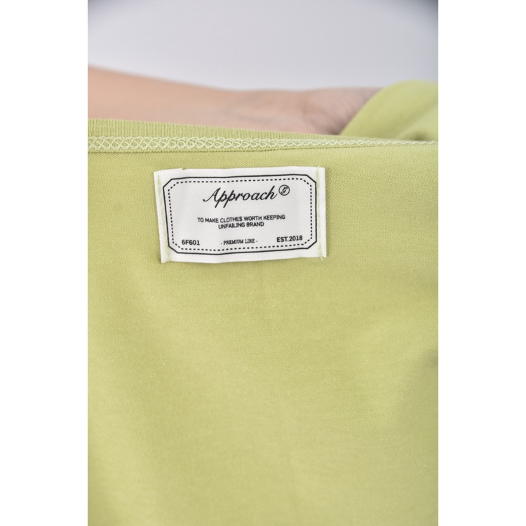 (S) approach韓牌質感草綠色短袖上衣二手衣, , large