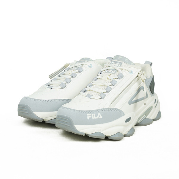 Kixpress-Fila Athens 女 運動休閒鞋 老爹鞋 緩震 舒適 白灰 [5-J913Y-441], , large