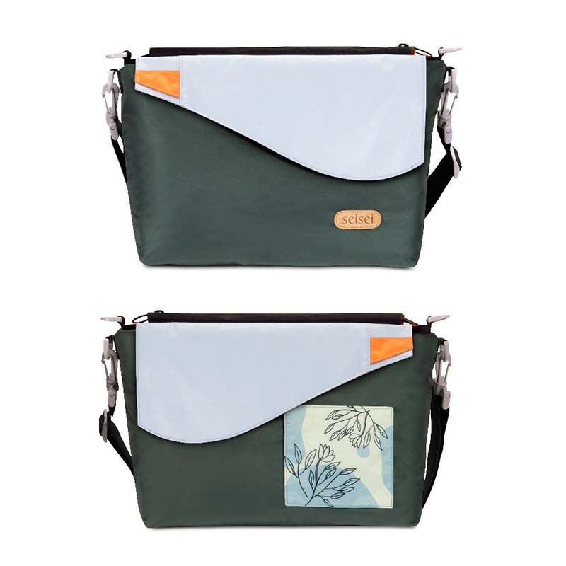 【seisei】遛遛包/斜背+托特二包合一_再生寶特瓶環保防水布/雲石灰, , large