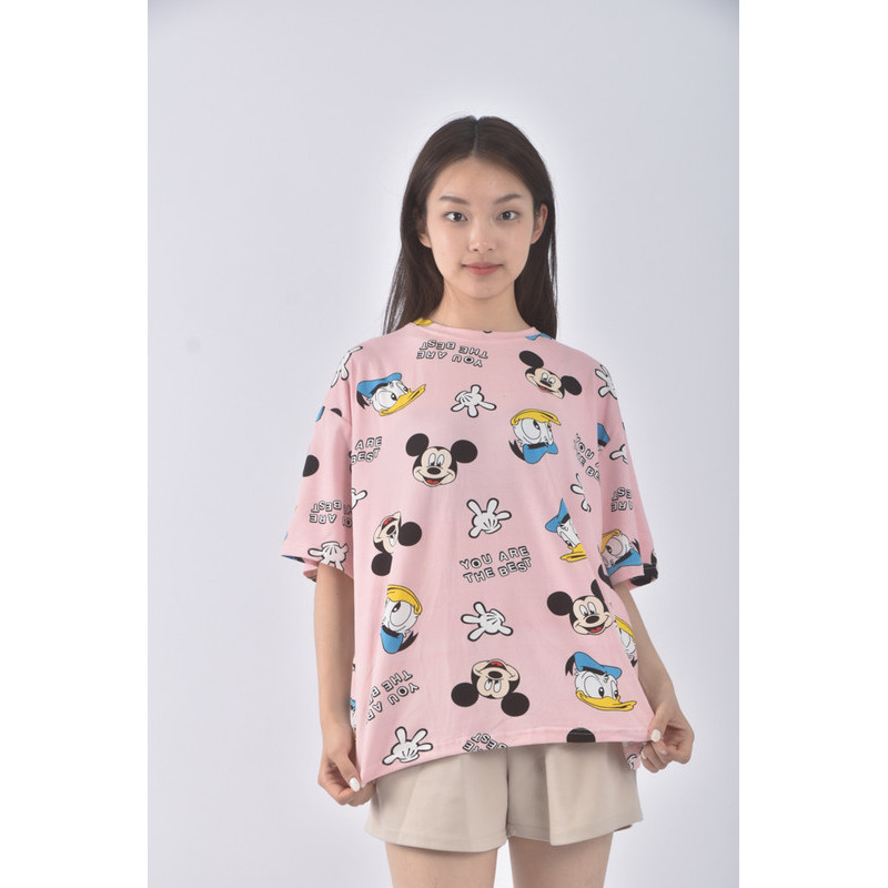 (XL) 米奇唐老鴨粉色短袖上衣二手衣, , large