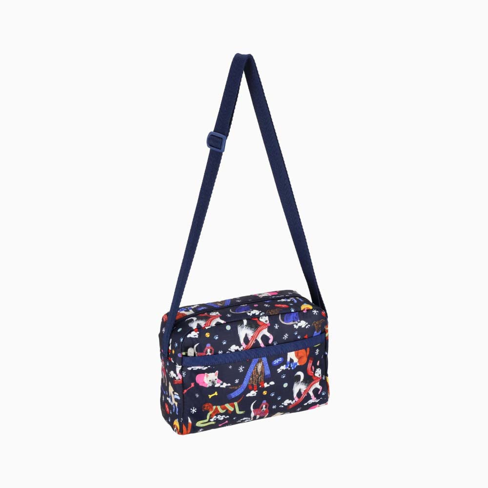 |快速出貨|Lesportsac Daniella Crossbody 輕便拉鍊斜背包/ 雪國汪星人, , large