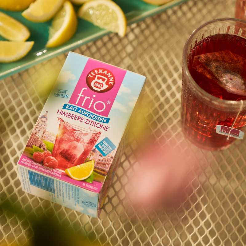 【TEEKANNE】Frio Flavored fruit tea Raspberry and Lemon (2.5g x 18bags/box) , , large