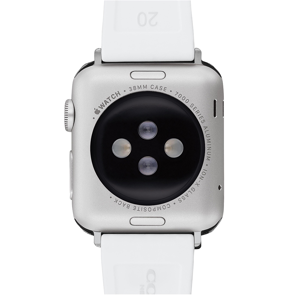 COACH Apple Watch 錶帶 38/40/41mm適用 白色菱格紋矽膠錶帶 520快樂 送禮 禮物(不含手錶, , large