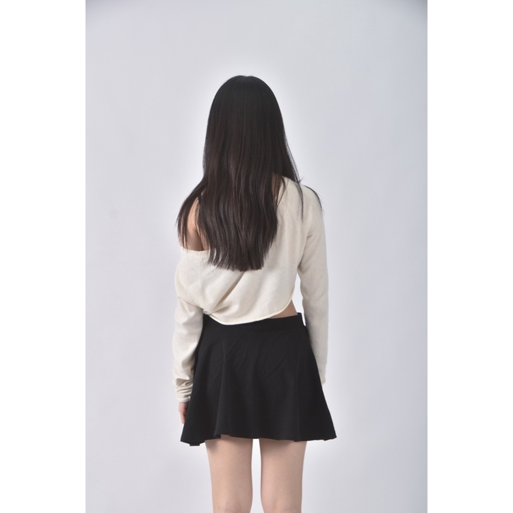 (L) lativ運動質感棉質黑色短裙二手衣, , large