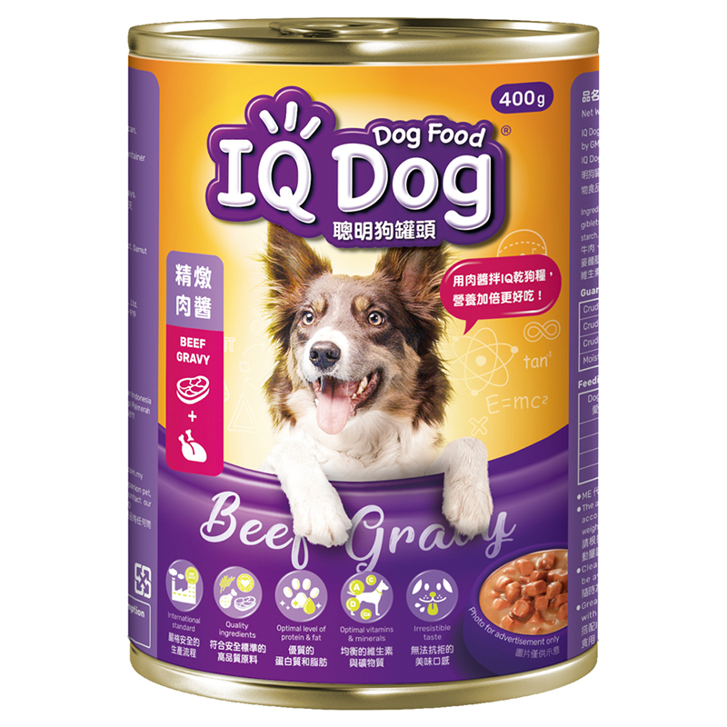 【IQ DOG】聰明狗罐頭 （400g*24罐）- 精燉肉醬, , large