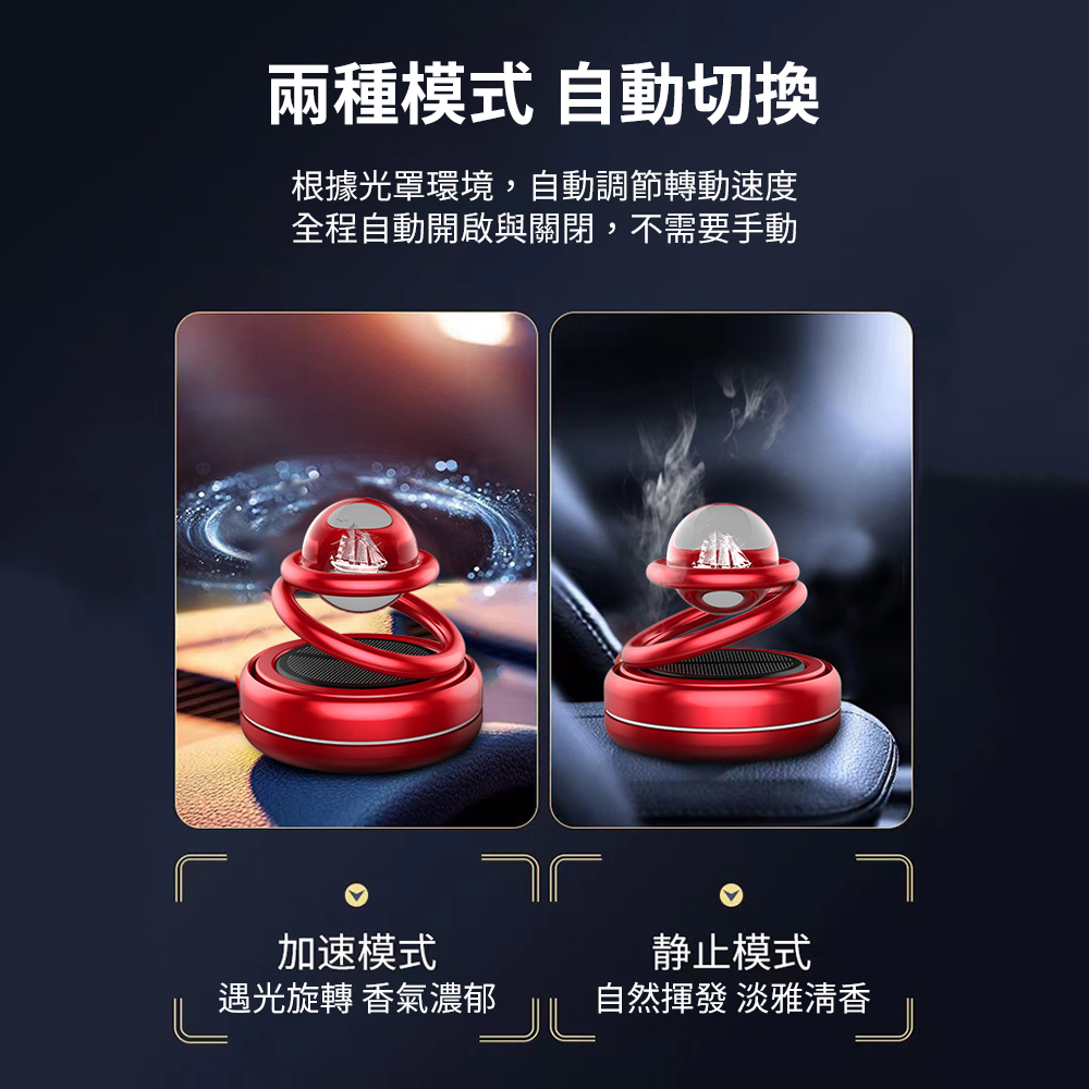 [Solar-Powered Floating Planet Fragrance] Rotates When Exposed to Light, Enhances Scent Diffusion, For Car & Indoor Use, Air Purification, Odor Removal, Antibacterial, , large