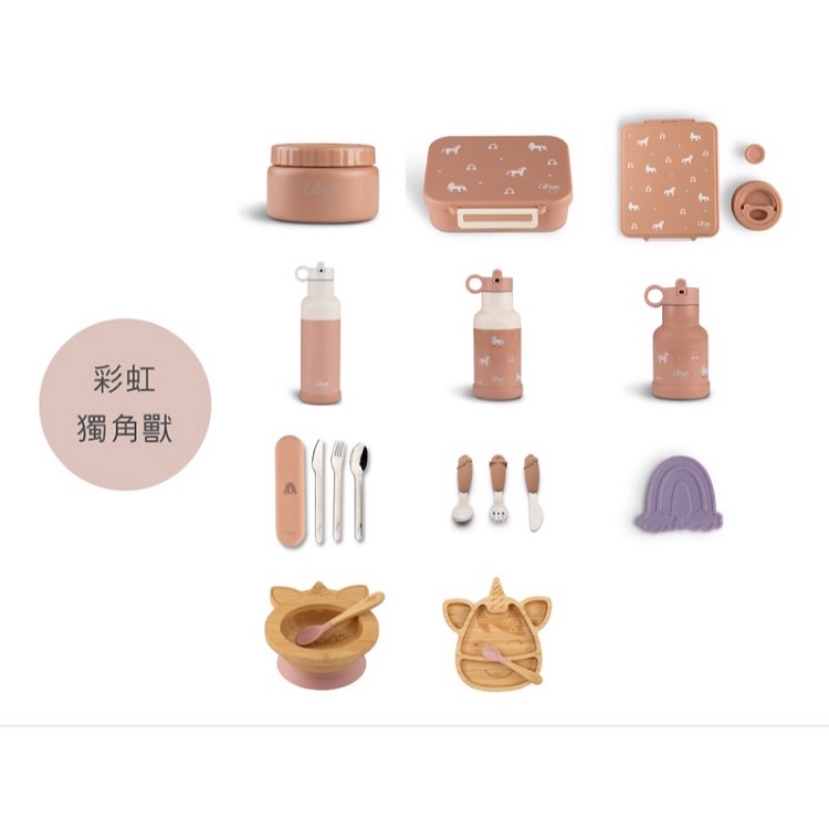 官方直營【Citron】兒童餐具三件組(含收納袋)_ 霧靄藍, , large