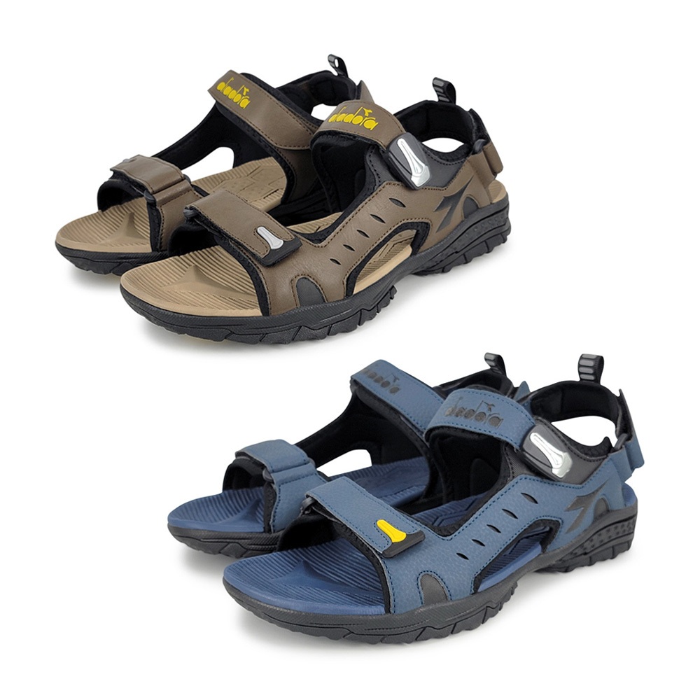 DIADORA迪亞多那 水陸兩用機能涼鞋 男鞋 旅遊 溯溪 簡約 磁扣 柔軟 彈性 減震 耐磨 耐穿 防滑 咖啡 藍