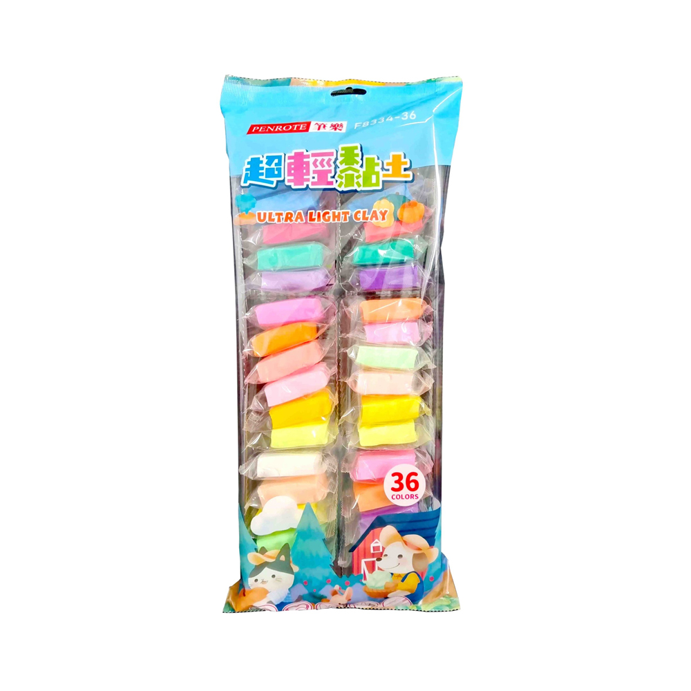【筆樂 PENROTE】36色超輕黏土 5包入/盒 F8334-36, , large