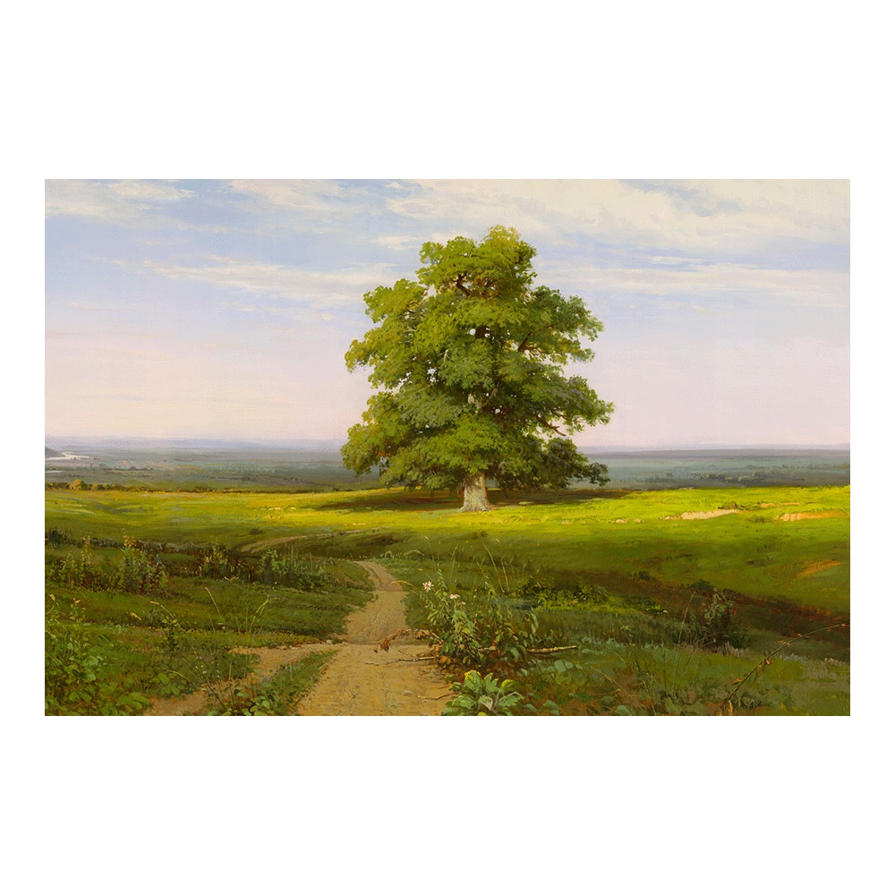 【御畫房】一碧千里 國家一級畫師手繪油畫60×90cm(VF-11), , large