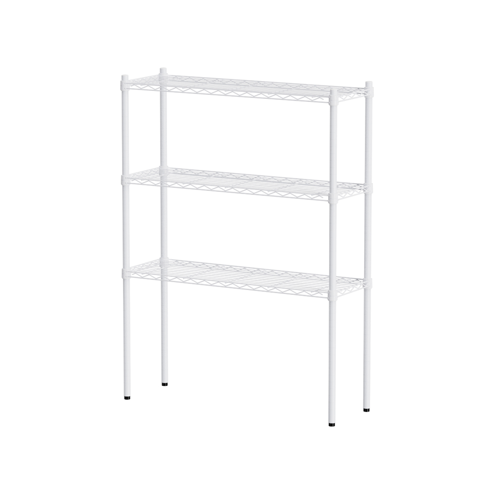 【Y HOUSE】90x30x120cm Lightweight Three-layer Iron Rack Iron Rack Shelf-Painted White, , large