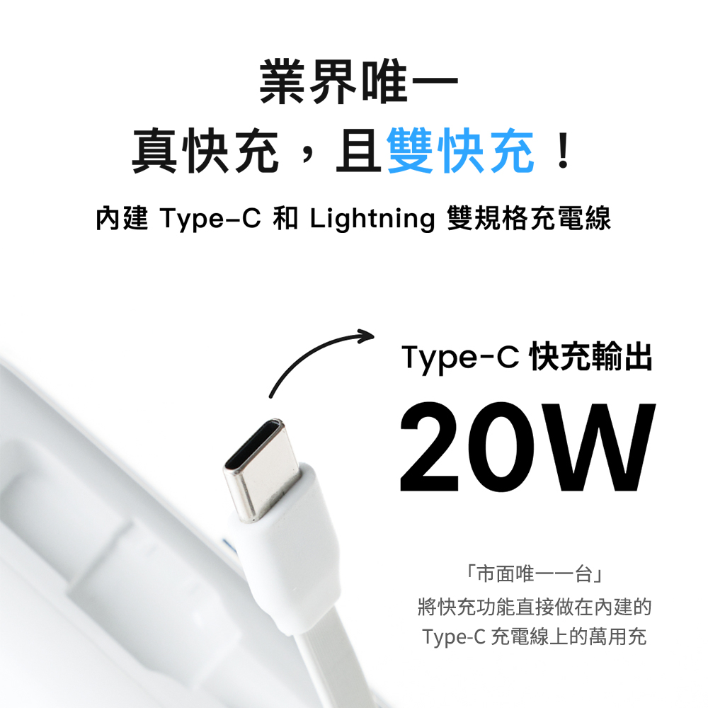 【PhotoFast】AllDay充 Qi2 多功能行動電源-白色, 白色, large