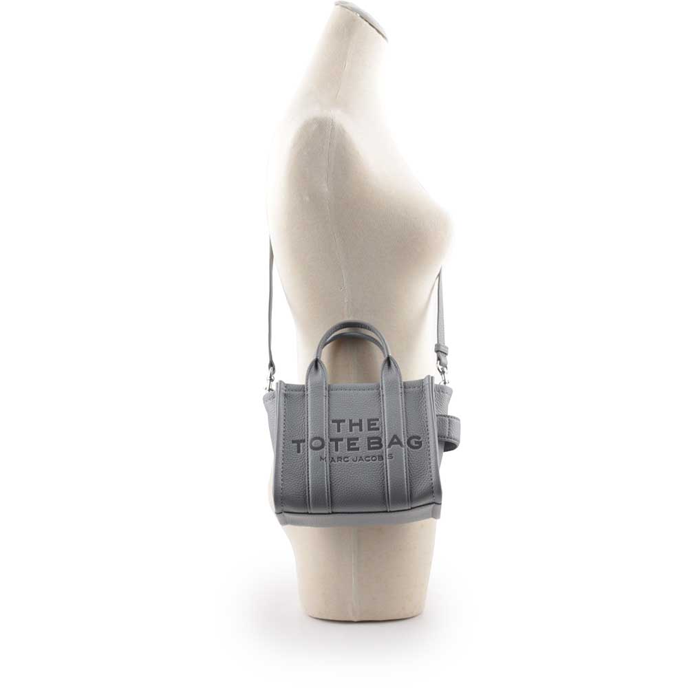 MARC JACOBS THE LEATHER TOTE 粒面皮革迷你托特包/灰色, , large