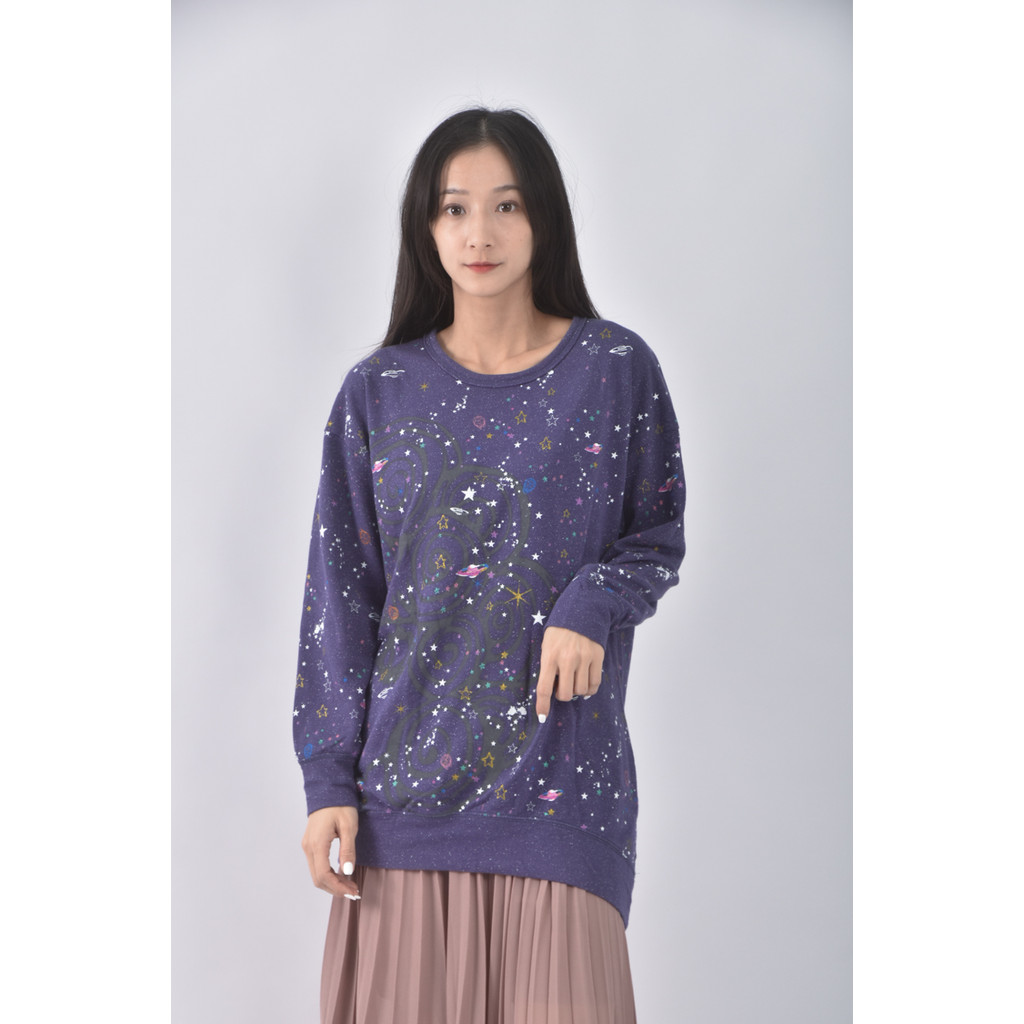 (M) scolar棉質星空藍色長袖上衣二手衣, , large