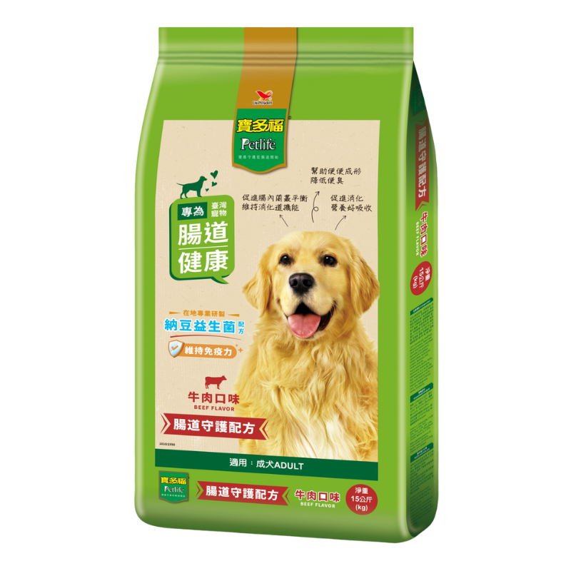 寶多福美食犬餐牛肉口味15kg, , large