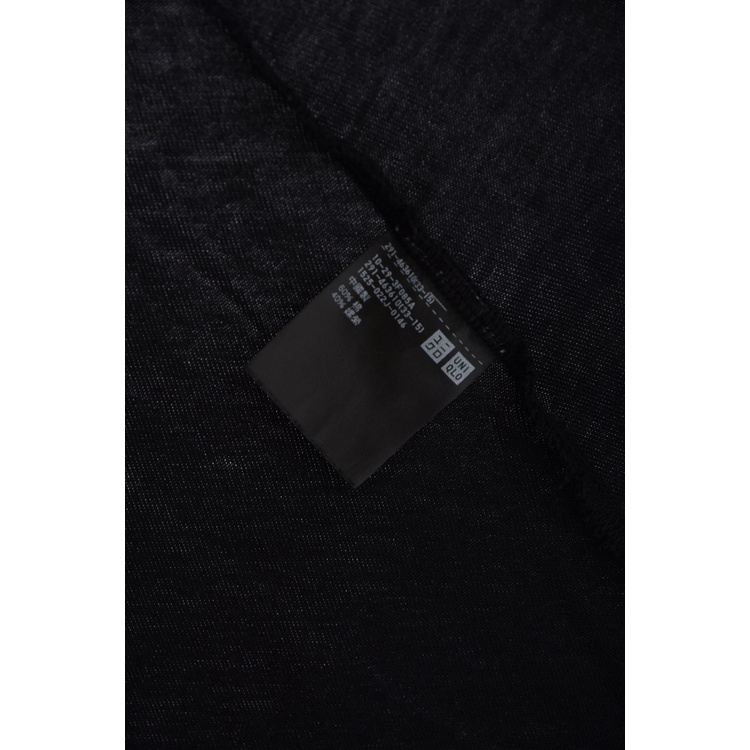 (S) uniqlo質感棉質點點黑色罩衫二手衣, , large