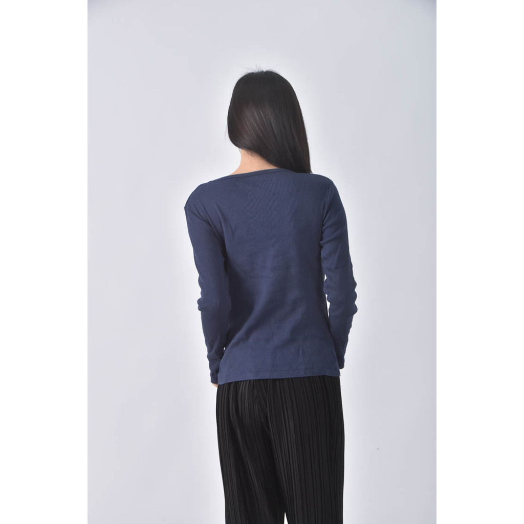 (XS（含）以下) 藍色長袖上衣二手衣, , large