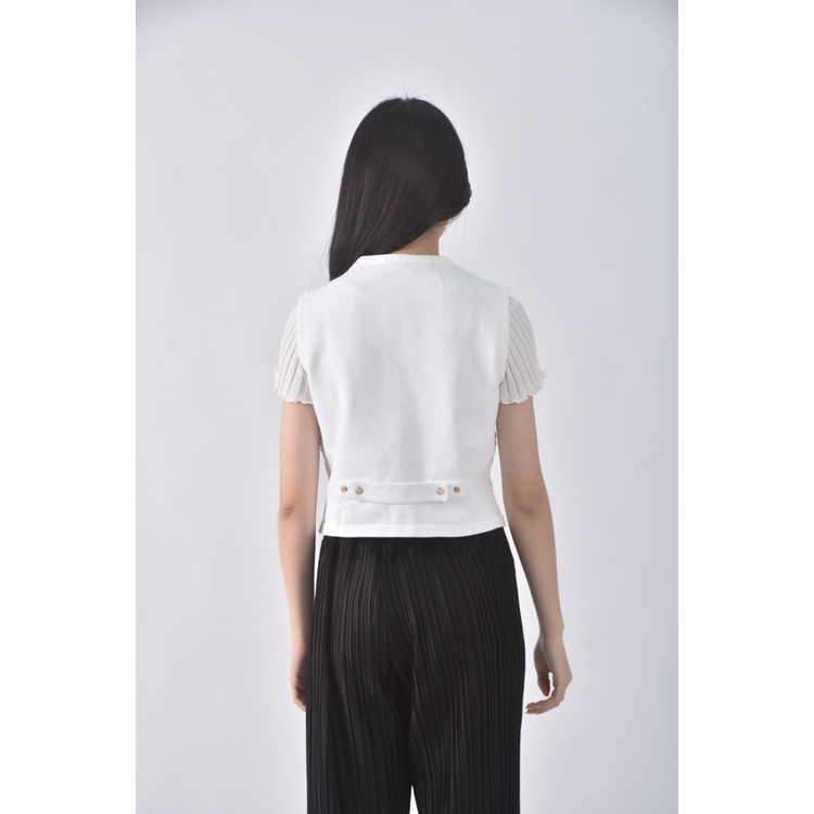 (S) agnes b質感棉質純棉白色外套二手衣, , large