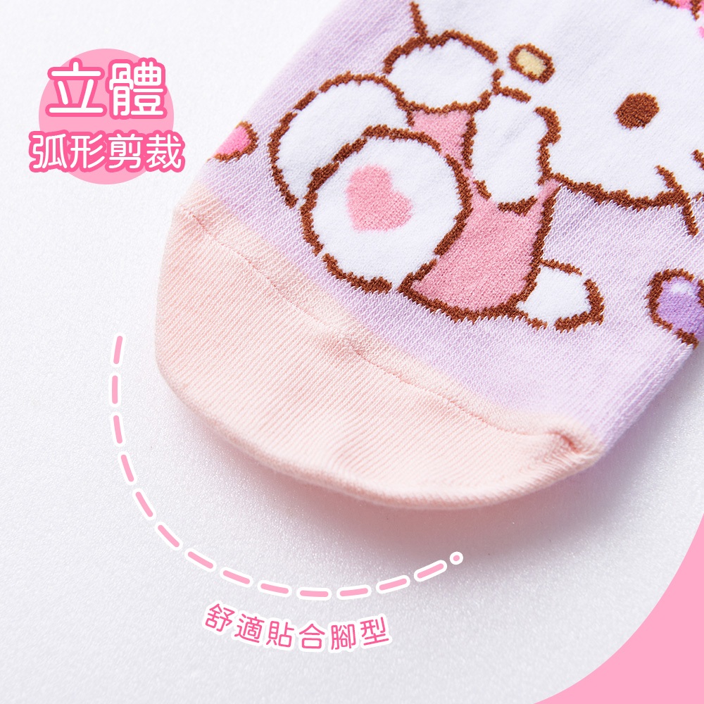 Sanrio 三麗鷗 KITTY 美樂蒂直版襪 兒童短襪 台灣製童襪 MM-A538 KT-A647 【旺達棉品】, , large