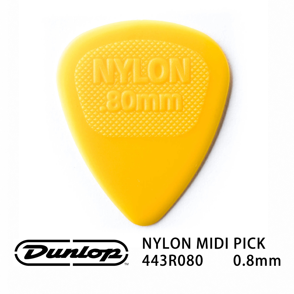 Jim Dunlop Nylon Midi 443R 0.80mm Pick 【敦煌樂器】, , large