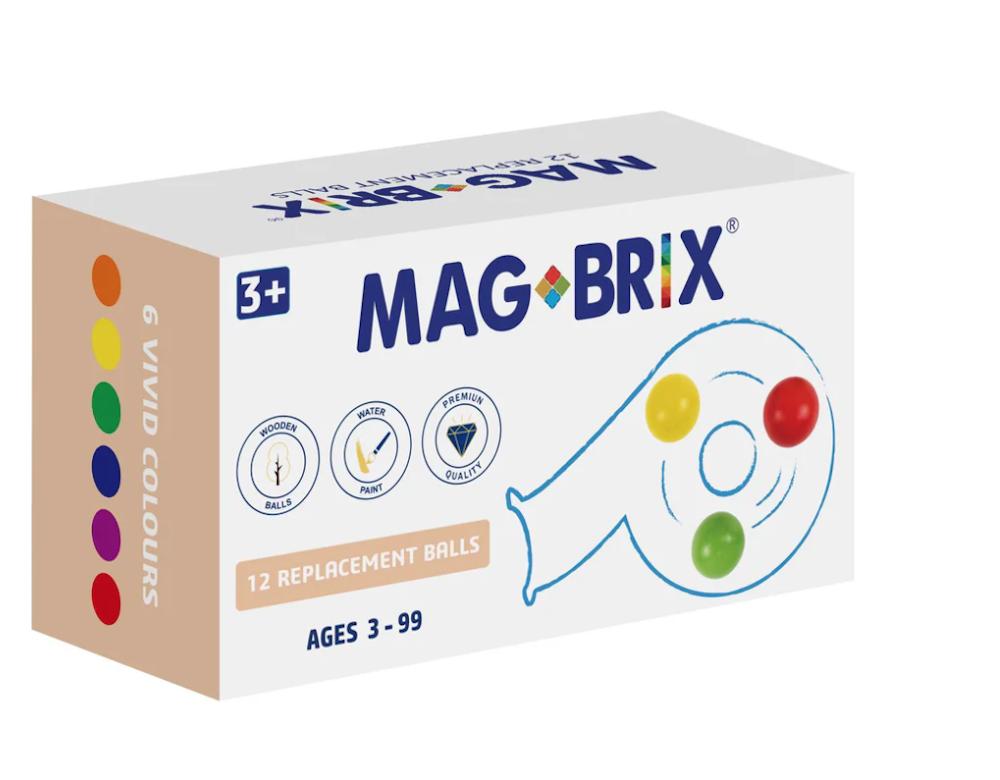 [好研所]MAGBLOX® - MAGBRIX® 無毒楓木木球組 - 繽紛 (12pcs), , large