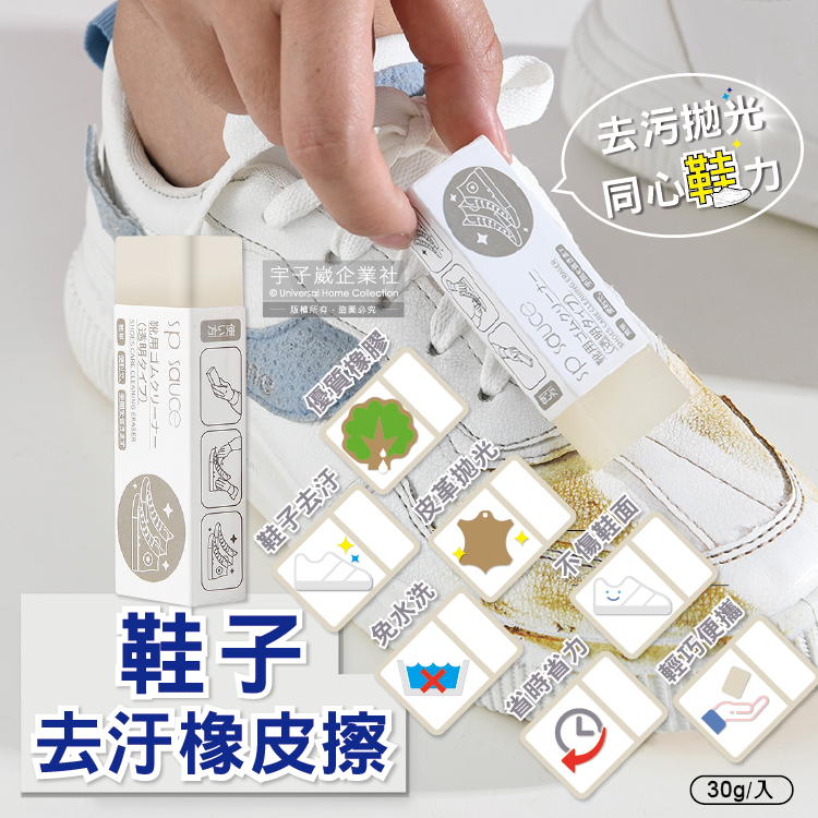 [日日好物日本sp sauce-鞋靴去污速亮橡皮擦-透明1入(皮革拋光保養配件,鞋邊橡膠清潔擦,免水洗鞋材工具,小白鞋,帆布鞋,皮鞋皆適用), , large
