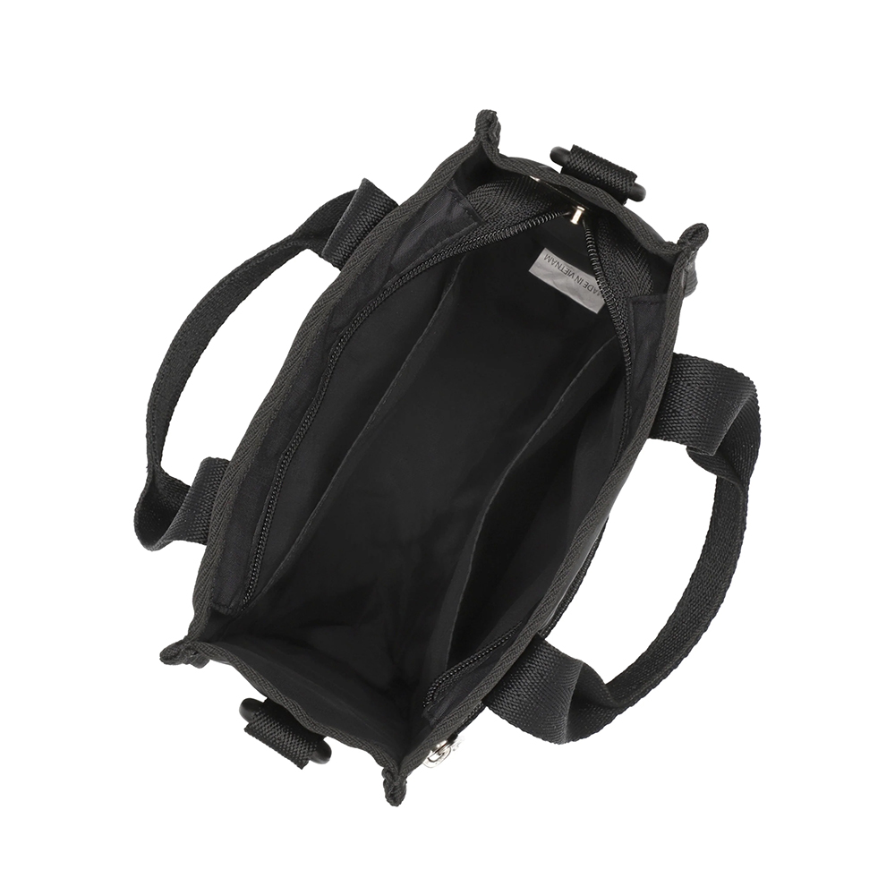 Lesportsac 迷你方型托特包 通勤隨身包 肩背手提袋 手機包 送禮 禮物 女包 男包 情人節禮物(永恆黑)L252-3714PB-R086, , large