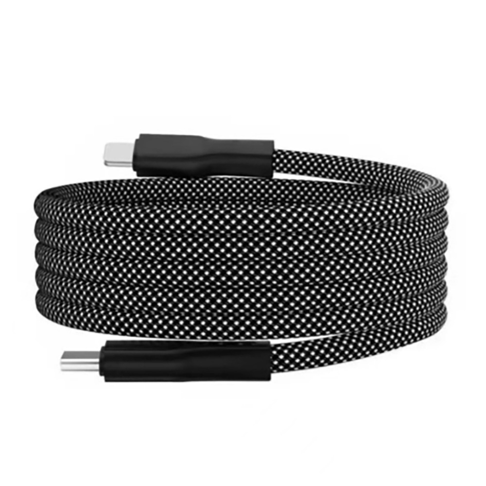 2-Pack Candy Magnetic Type-C to Type-C Certified 240W Black Fast Charging Cable 1M, , large