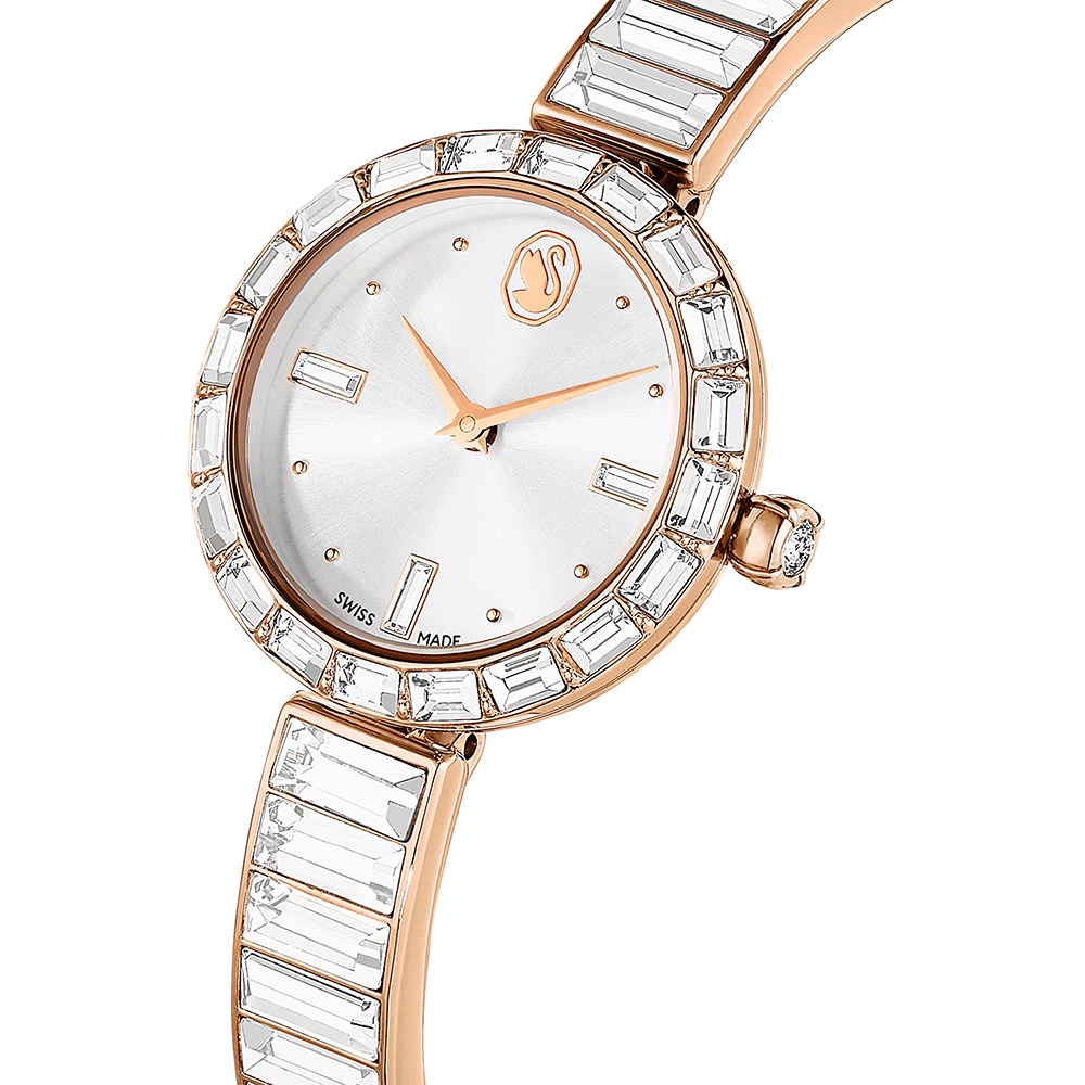SWAROVSKI 施華洛世奇 Matrix Bangle 方形切割水晶手鐲式手錶 女錶-25mm(5677484), , large