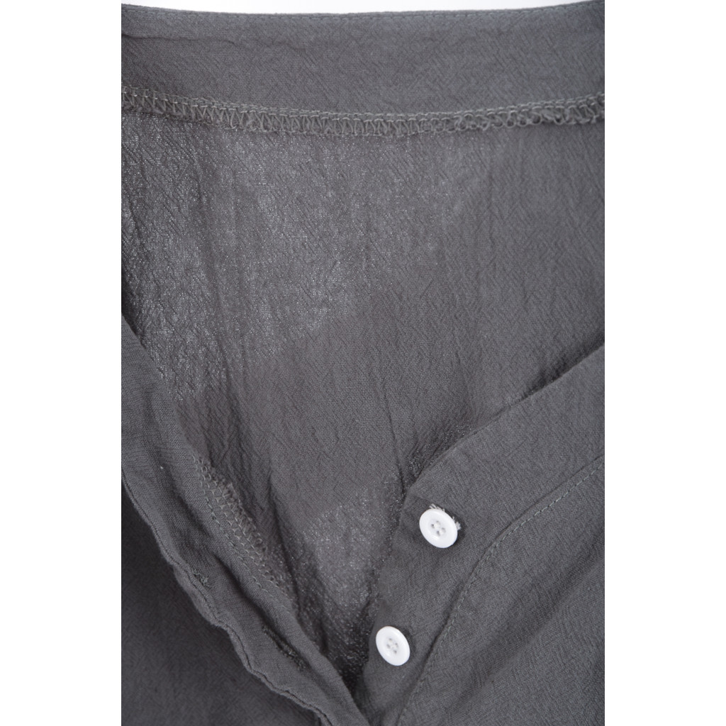 (L) 質感V領灰色短袖上衣二手衣, , large