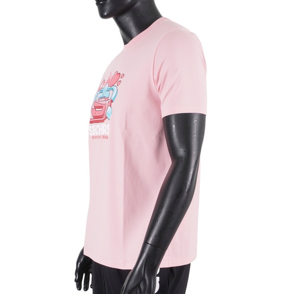 Skechers 男女 短袖 上衣 T恤 圓領 趣味LOGO 夏日 舒適 穿搭 粉紅 [L221U041-00BV], , large