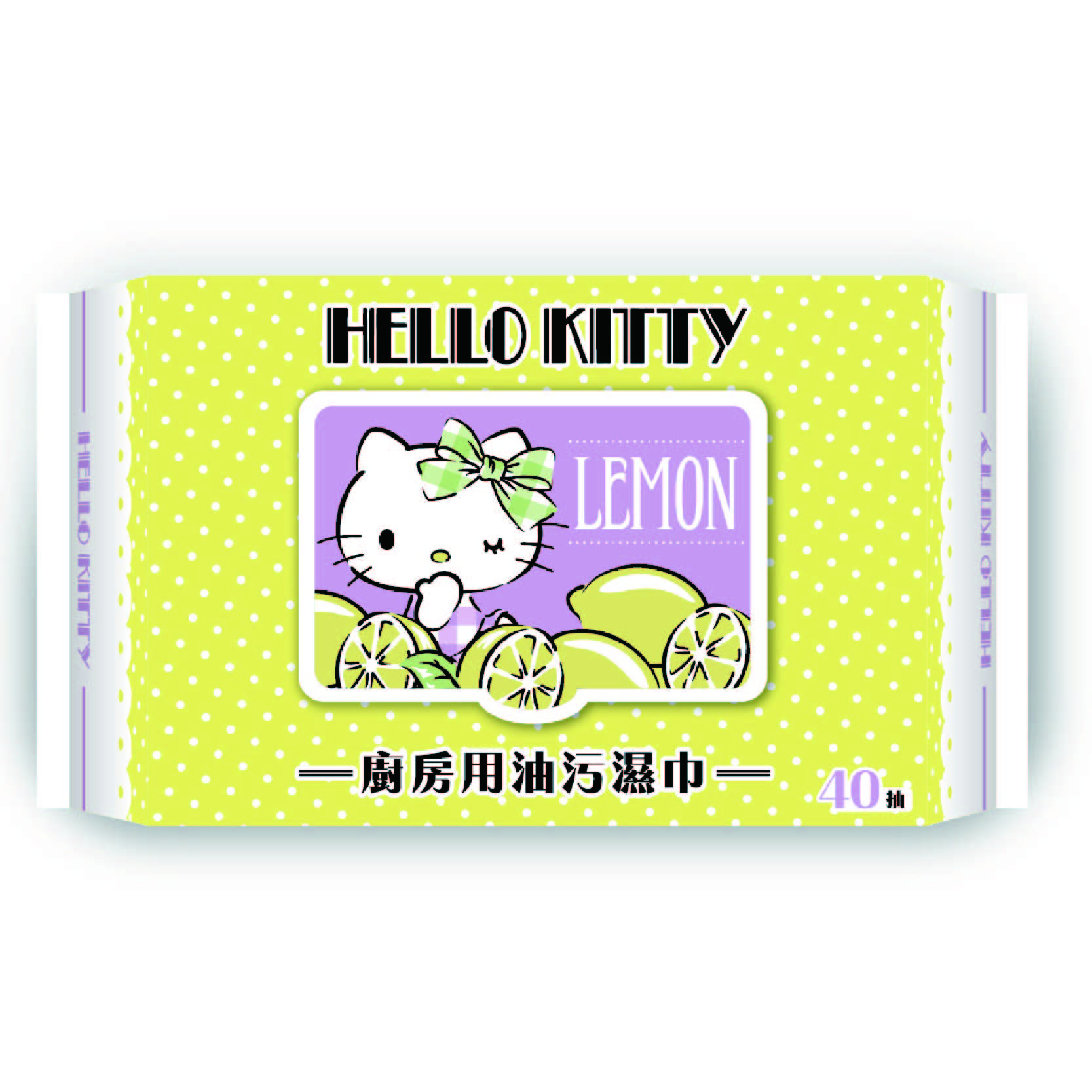 [寶富華]Hello Kitty廚房用去油汙濕巾40抽, , large