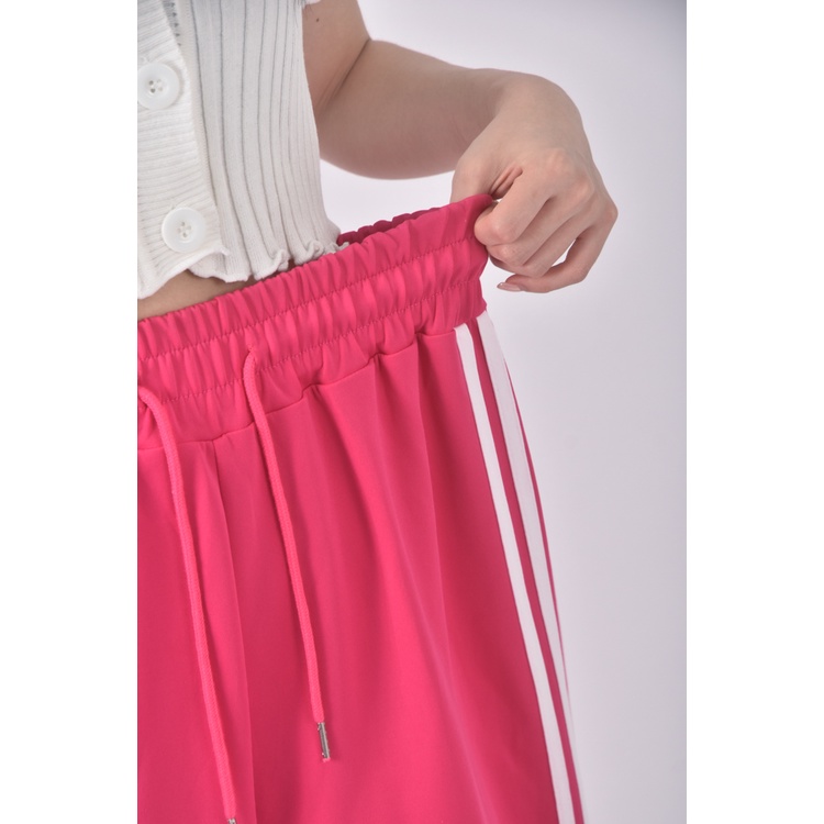 (S) three colon高腰質感三線粉色長褲二手衣, , large