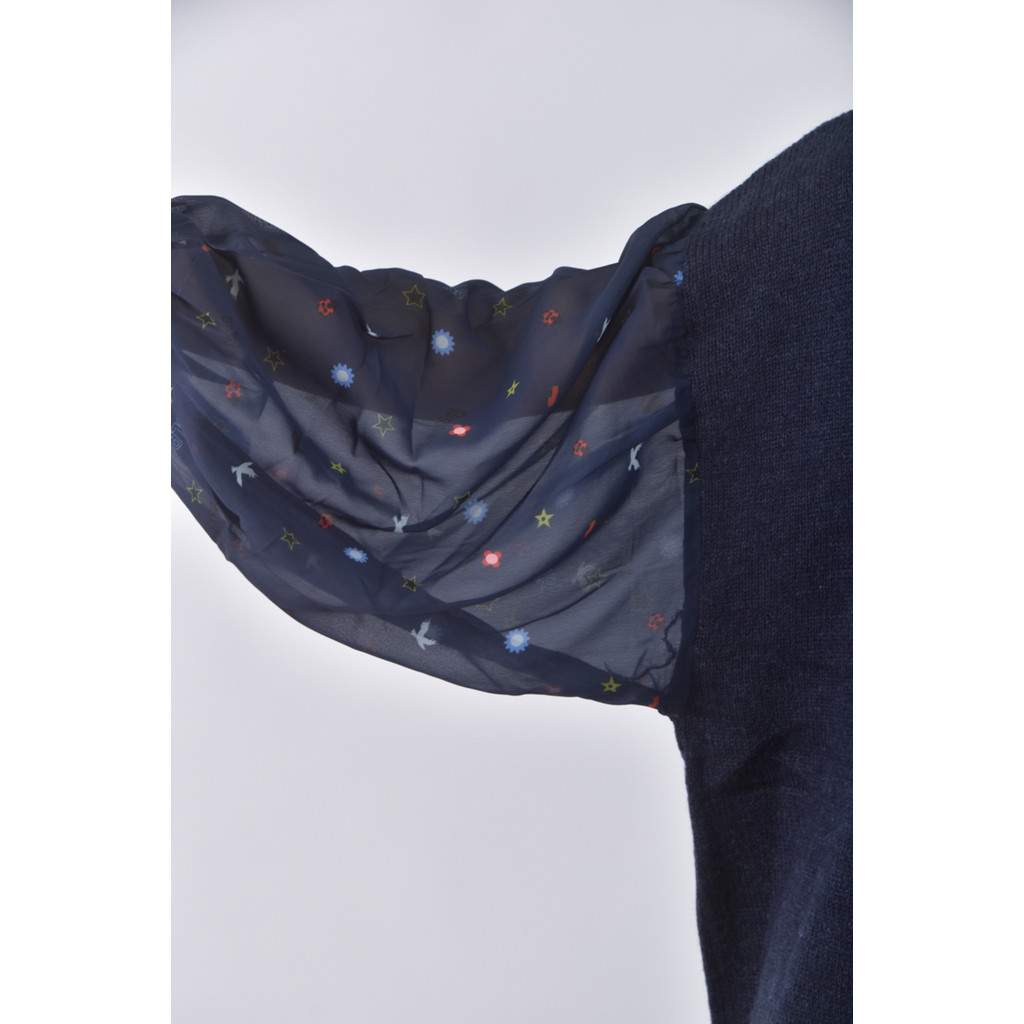 (M) scolar長版藍色長袖上衣二手衣, , large