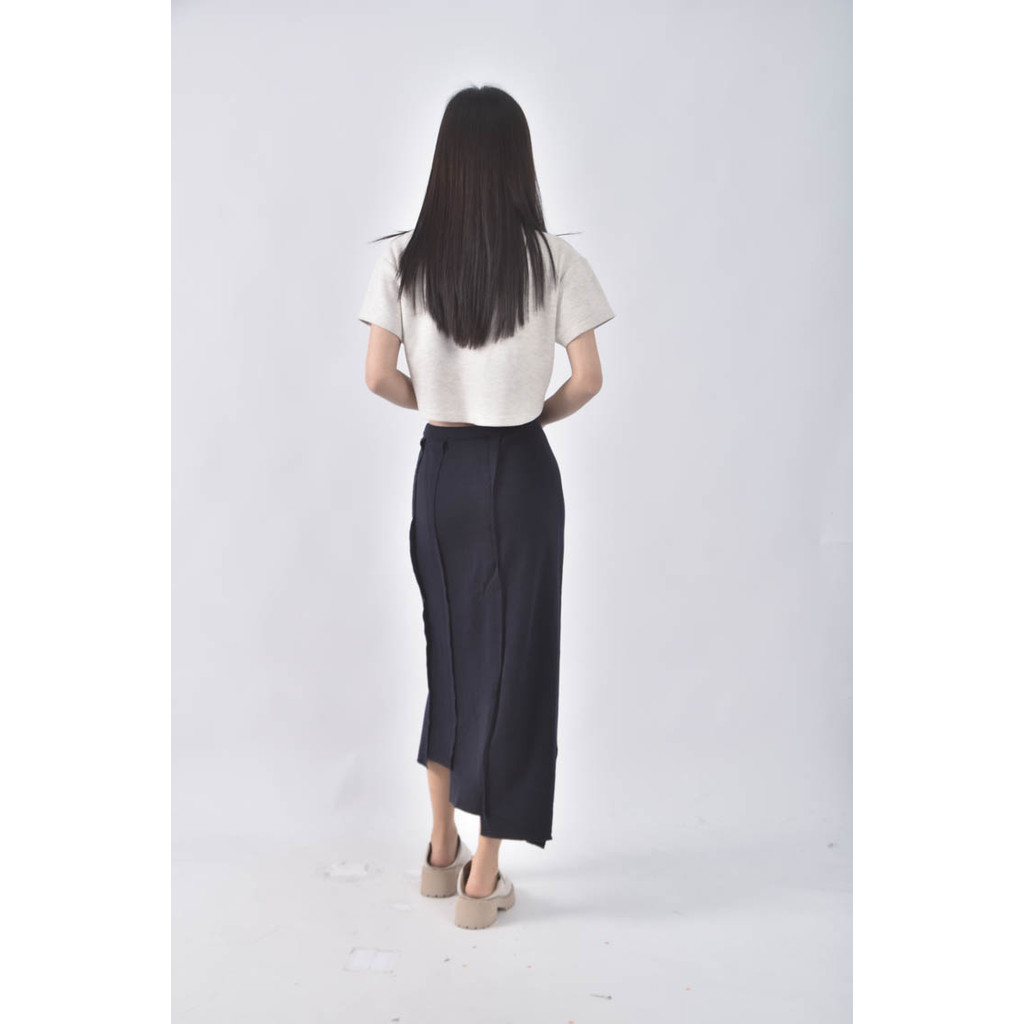 (M) liviana conti運動質感不規則裙襬藍色長裙二手衣, , large