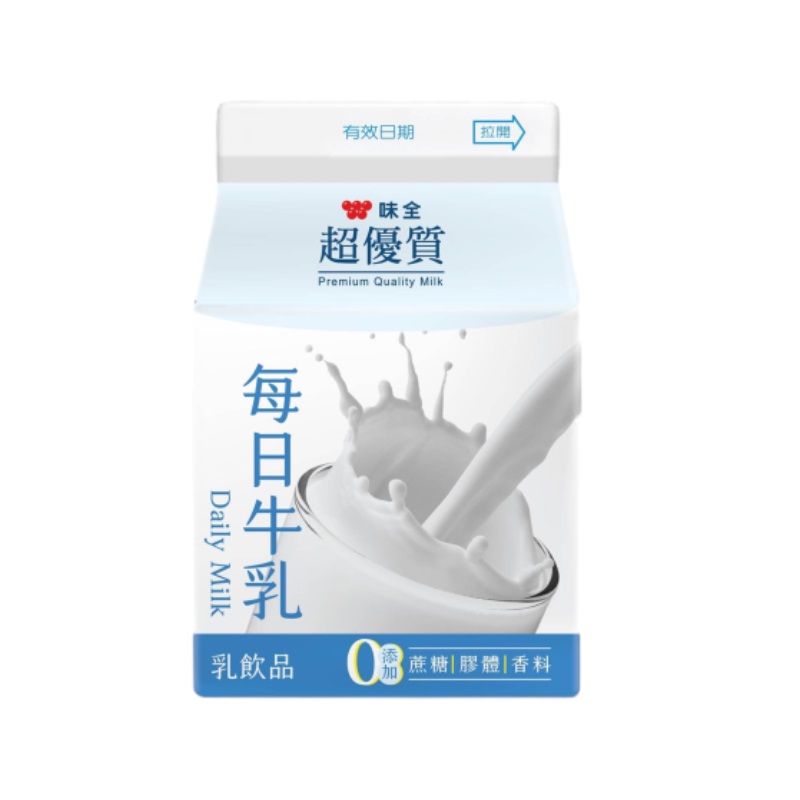 味全超優質每日牛奶290ml, , large