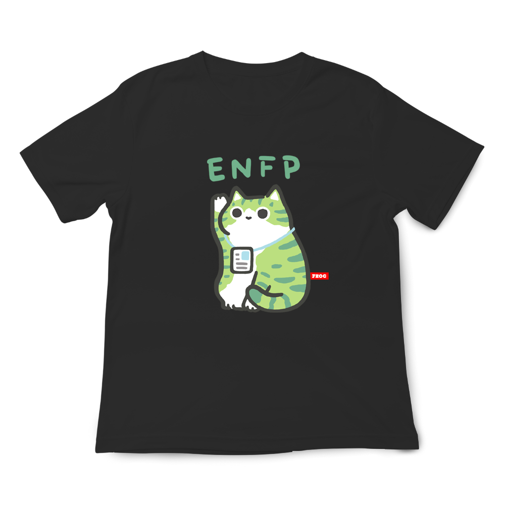 JZ TEE MBTI Cat ENFP - The Campaigner Graphic Tee, , large