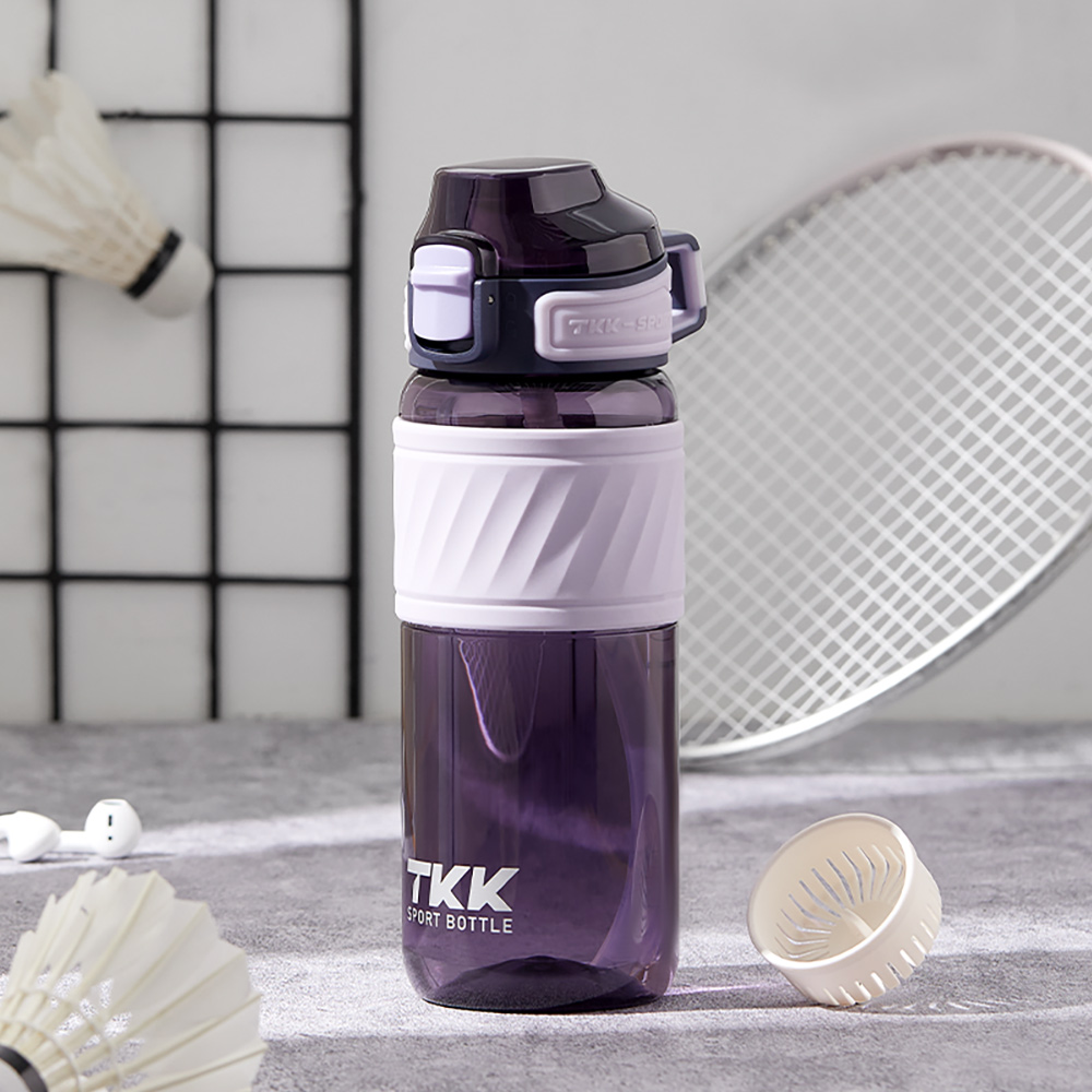 【TKK】美國進口Tritan 哈崙系列 手提式 直飲+吸管 運動水壺 隨身杯 600ML-風鈴紫, , large