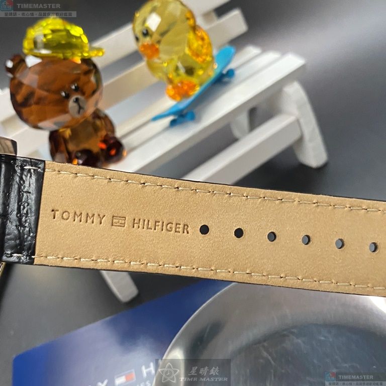 [星晴錶業]TommyHilfiger手錶,44mm,TH00011鐵灰色錶面銀錶殼深黑色真皮皮革錶帶款, , large