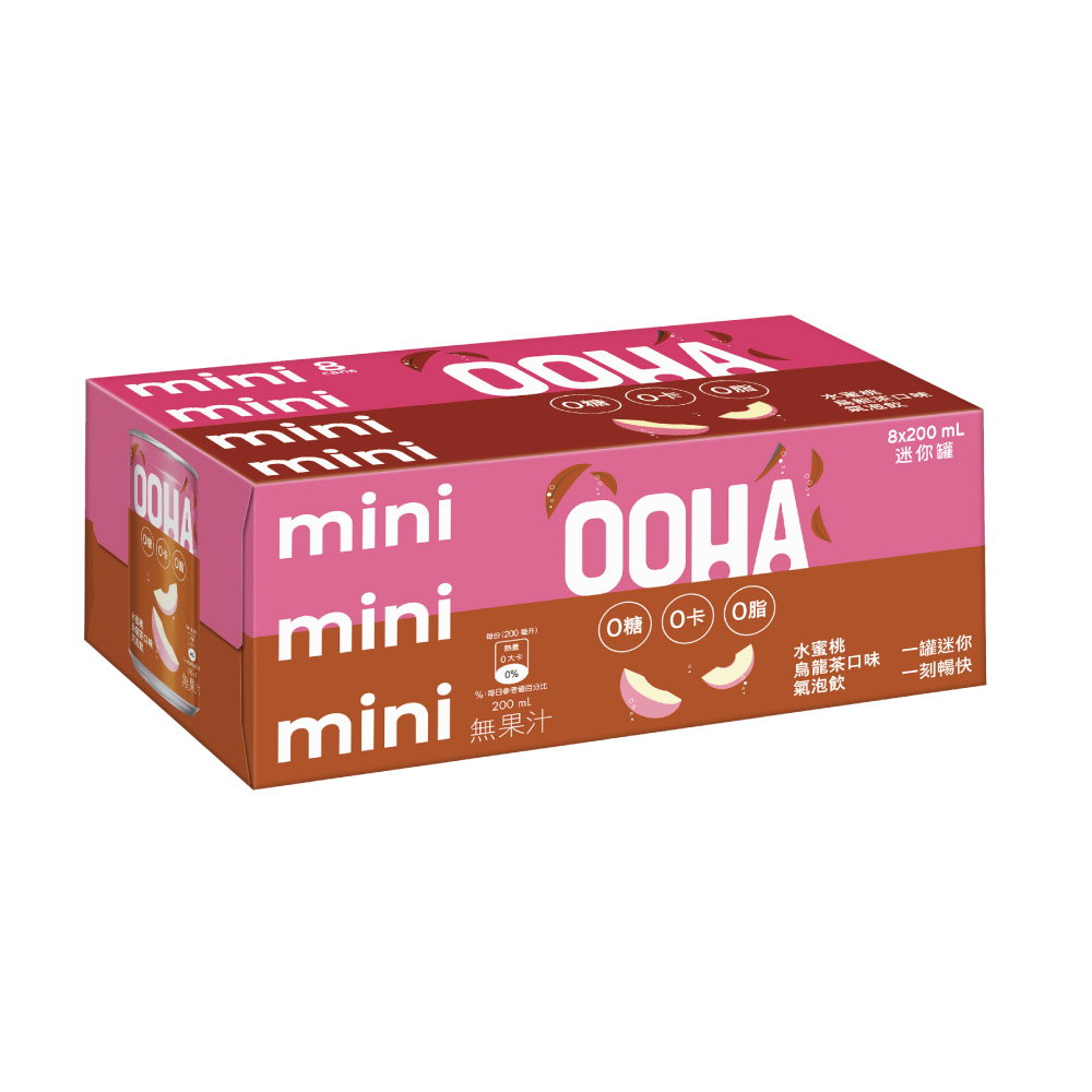 OOHA SPARKLING PEACH OOLONG 200MLx8