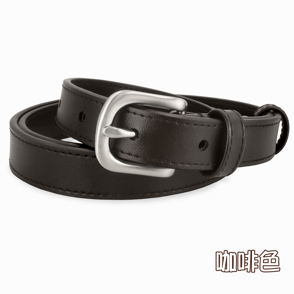 【CH-BELT 銓丞皮帶】女生細版魅力腰帶 流行百搭女帶皮帶(黑/咖), , large