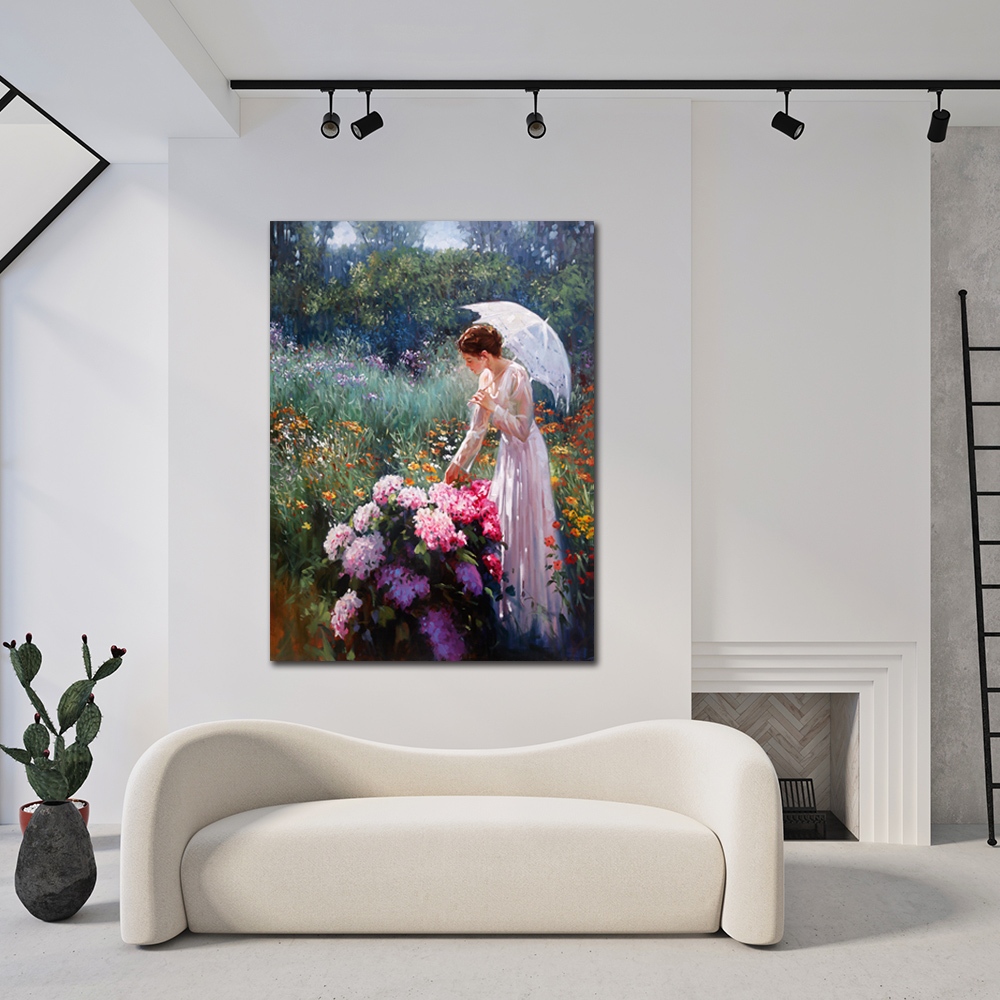 【御畫房】午後陽光 國家一級畫師手繪油畫80×110cm(VF-63), , large