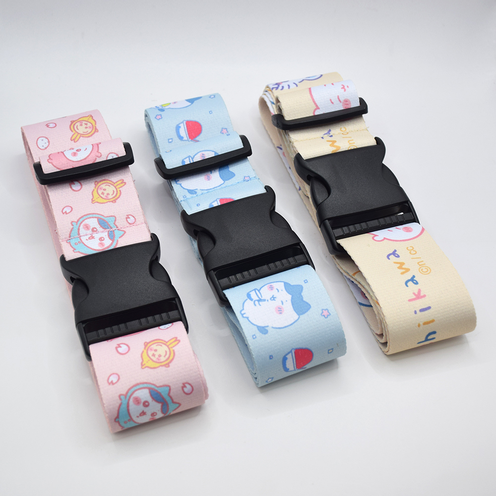 【百科良品】吉伊卡哇 Chiikawa 行李箱束帶 綁帶 旅行束帶 直式橫式20~28吋專用(台灣製正版授權)-粉, 粉, large