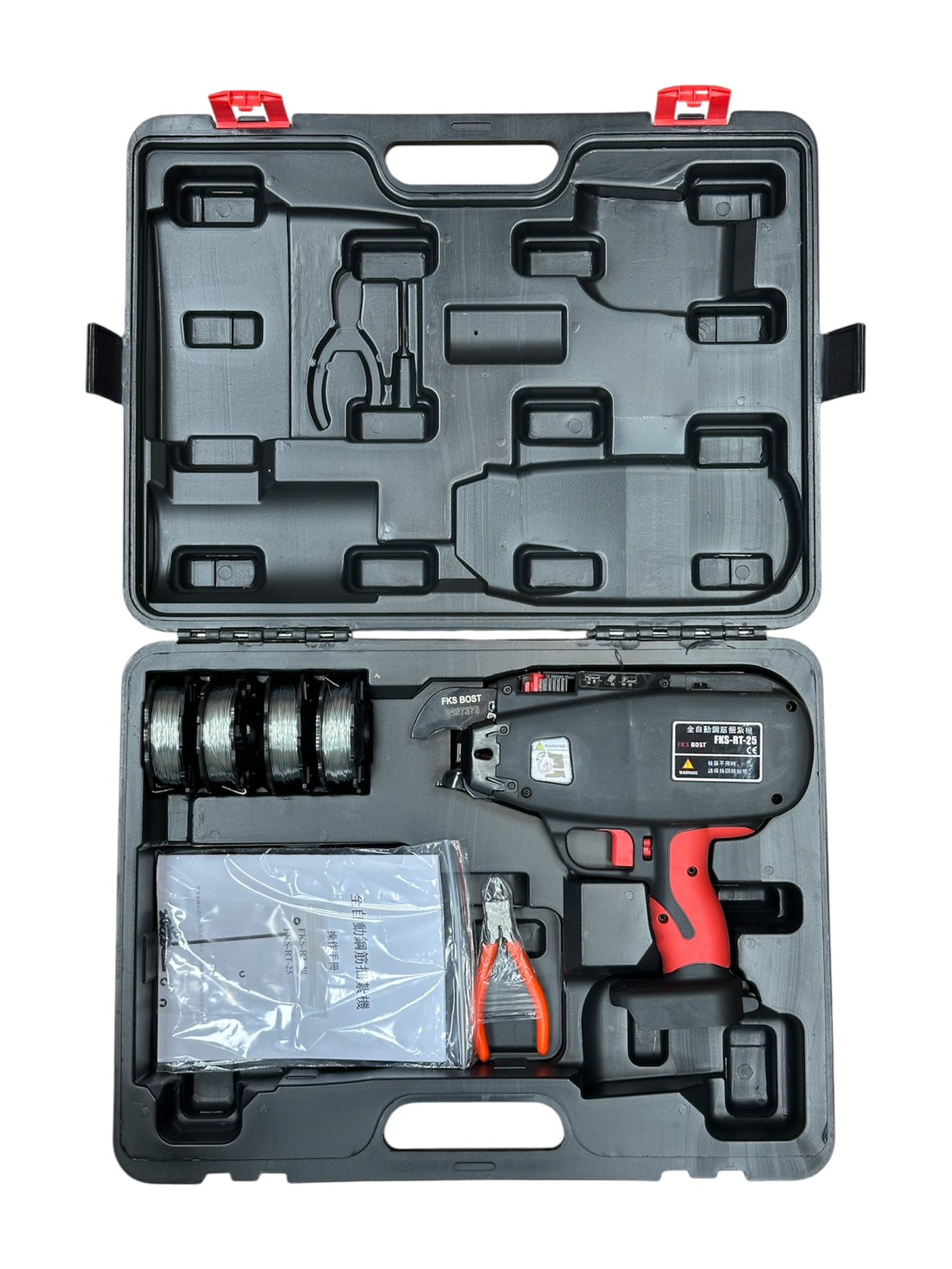 WIN五金 FKS BOST 18V無刷鋼筋綑綁機<FKS-RT-25+6.0電池組>鋼筋綑綁機 鋼筋切斷機 鋼筋綑綁器 充電式鋼筋綑綁 板模綑綁, , large