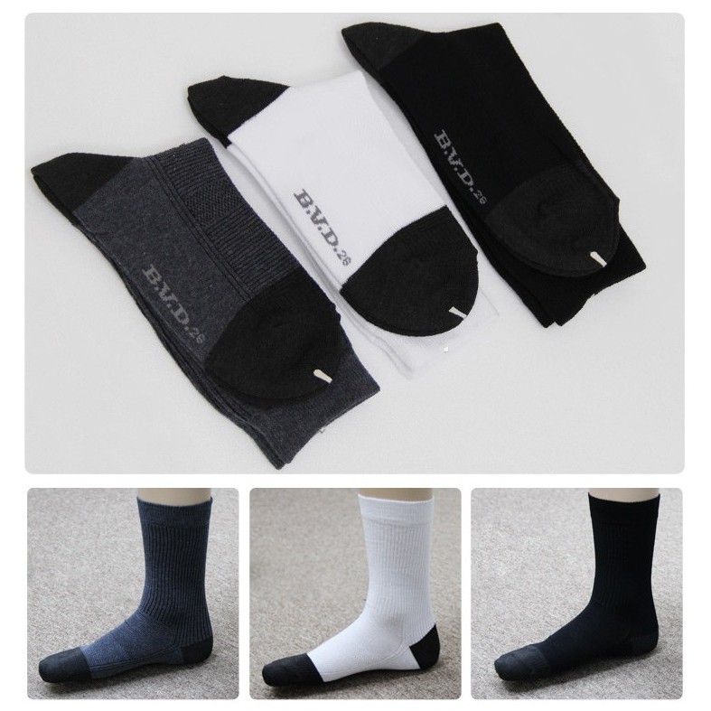 【BVD】竹炭男休閒襪<白>B349 男襪 長襪 休閒襪, , large