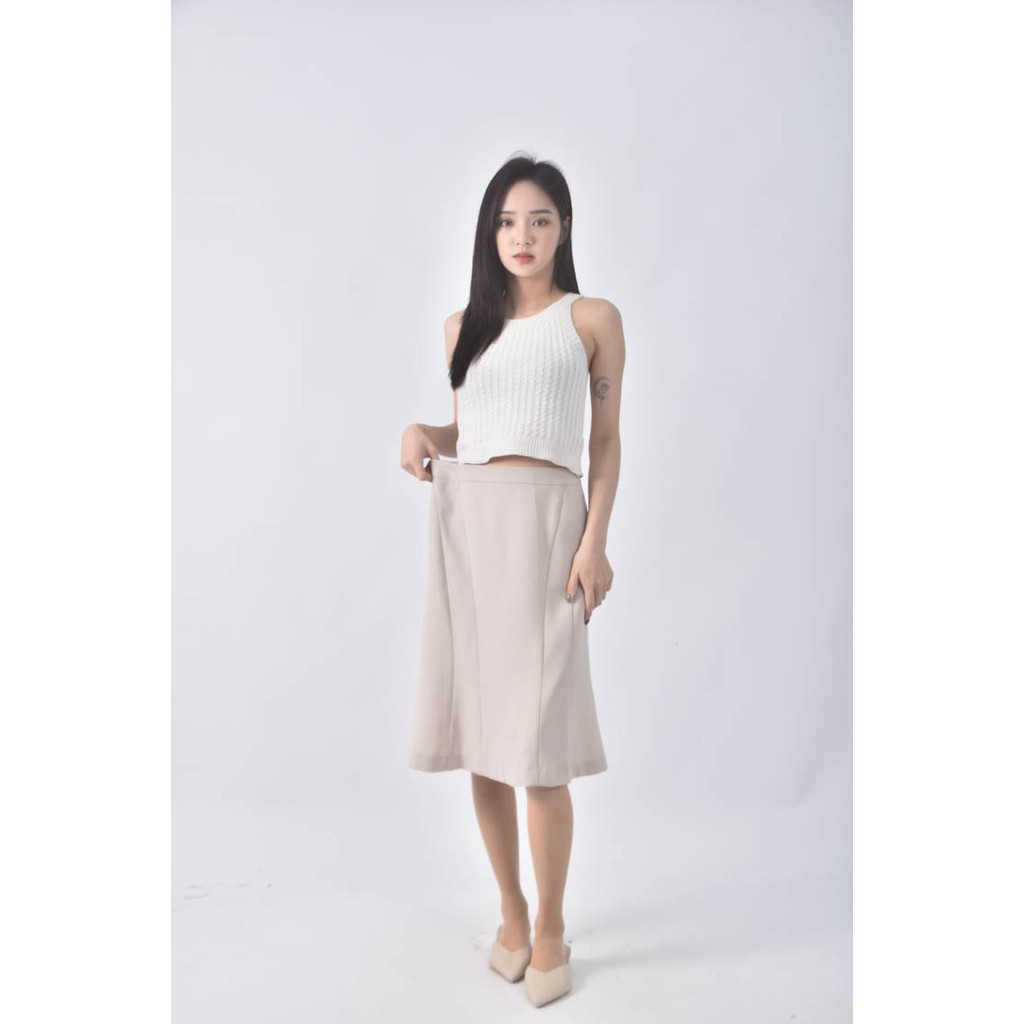 (S) love field傘擺杏色長裙二手衣, , large